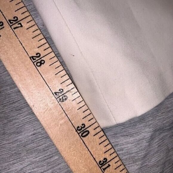 Club Monaco Ivory Color Straight Leg Zipper Viscose Blend Casual Pants size 2 - Picture 9 of 9